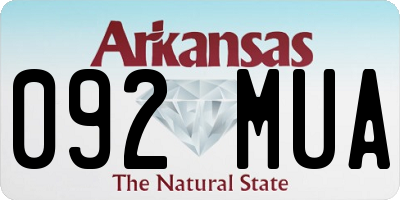 AR license plate 092MUA