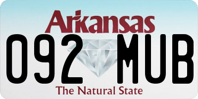 AR license plate 092MUB