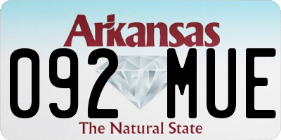AR license plate 092MUE