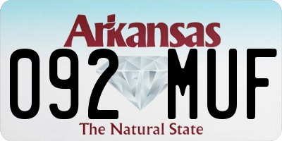AR license plate 092MUF