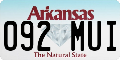 AR license plate 092MUI
