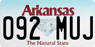 AR license plate 092MUJ