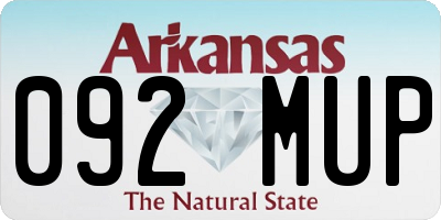 AR license plate 092MUP