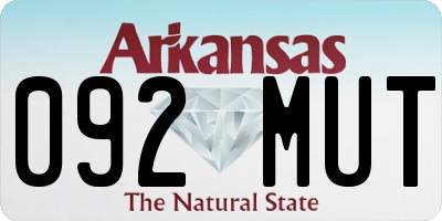 AR license plate 092MUT