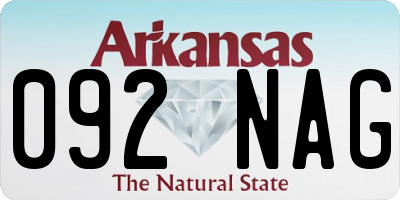 AR license plate 092NAG
