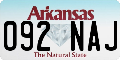 AR license plate 092NAJ