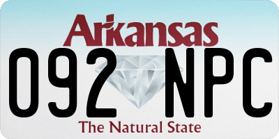 AR license plate 092NPC