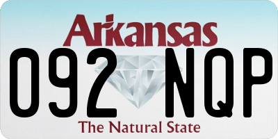 AR license plate 092NQP