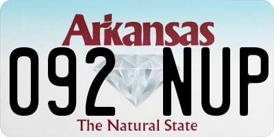 AR license plate 092NUP
