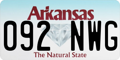 AR license plate 092NWG