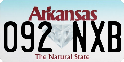 AR license plate 092NXB