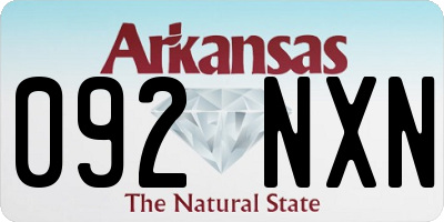 AR license plate 092NXN