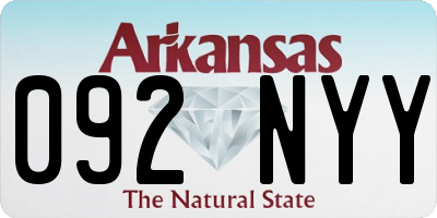 AR license plate 092NYY