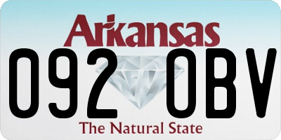 AR license plate 092OBV