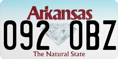 AR license plate 092OBZ