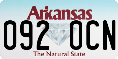 AR license plate 092OCN