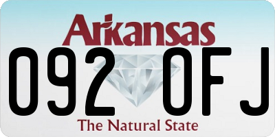 AR license plate 092OFJ