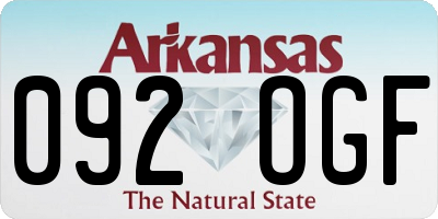 AR license plate 092OGF