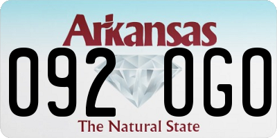 AR license plate 092OGO