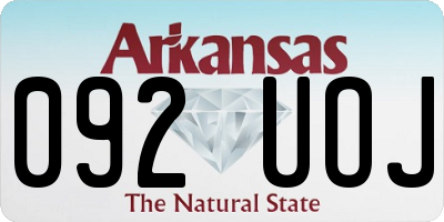 AR license plate 092UOJ