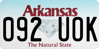 AR license plate 092UOK