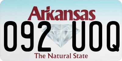 AR license plate 092UOQ