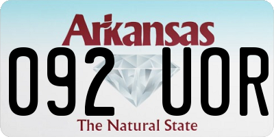 AR license plate 092UOR