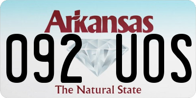 AR license plate 092UOS