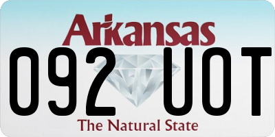 AR license plate 092UOT