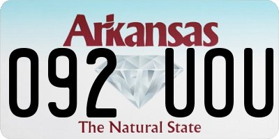 AR license plate 092UOU