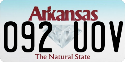 AR license plate 092UOV