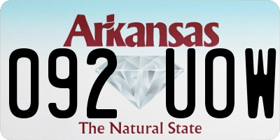 AR license plate 092UOW