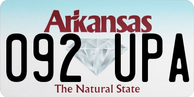 AR license plate 092UPA