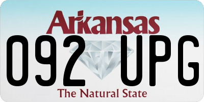 AR license plate 092UPG