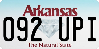 AR license plate 092UPI