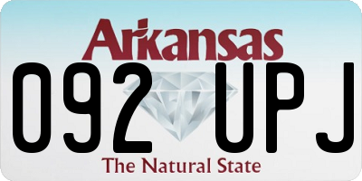 AR license plate 092UPJ
