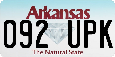 AR license plate 092UPK