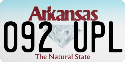 AR license plate 092UPL