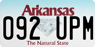 AR license plate 092UPM