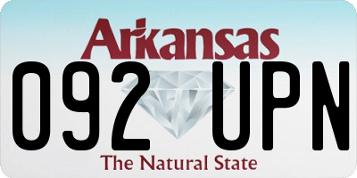 AR license plate 092UPN