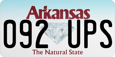 AR license plate 092UPS
