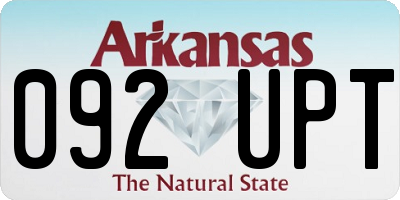 AR license plate 092UPT
