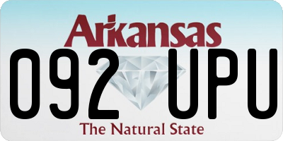 AR license plate 092UPU