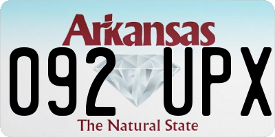 AR license plate 092UPX