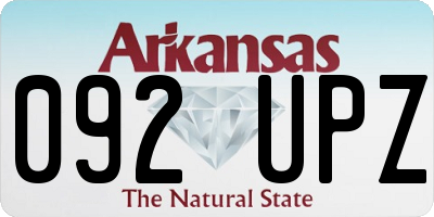 AR license plate 092UPZ