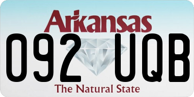AR license plate 092UQB