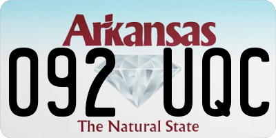 AR license plate 092UQC