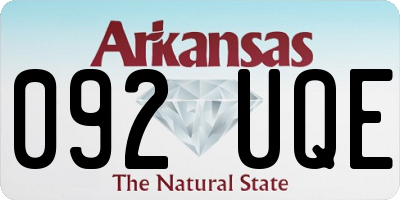 AR license plate 092UQE