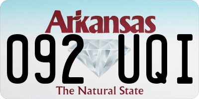 AR license plate 092UQI