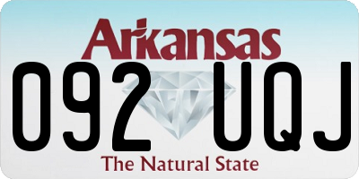 AR license plate 092UQJ
